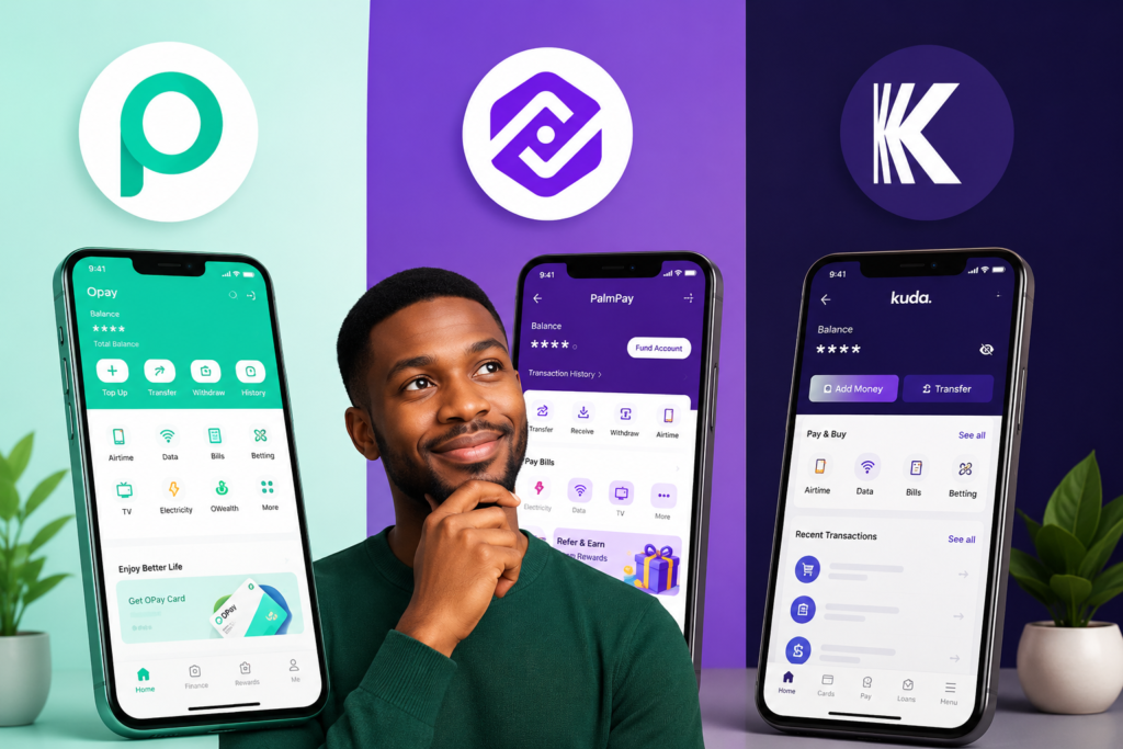 OPay vs PalmPay vs Kuda: Which Is the Best Fintech App in Nigeria 2026? OPay vs PalmPay vs Kuda: which is the best fintech app in Nigeria 2026?